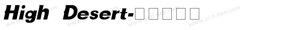 High Desert字体转换